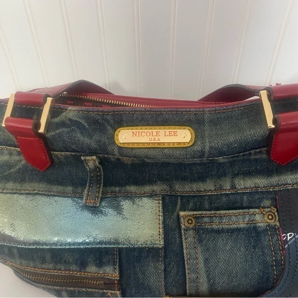 Nicole Lee Tote Purse/Shoulder-Bag Unique Beautiful Interior Tiny Scuff Rare